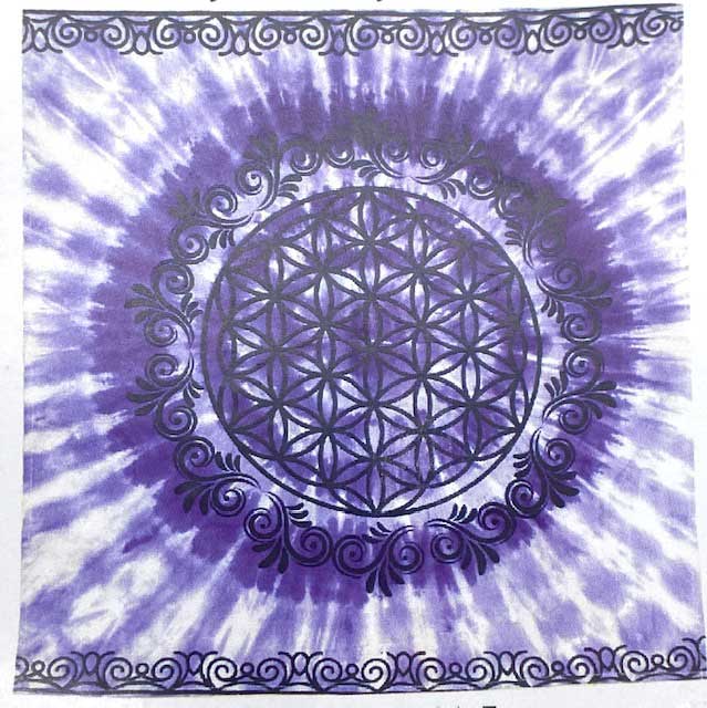 Purple Flower of Life Altar Cloth - Click Image to Close